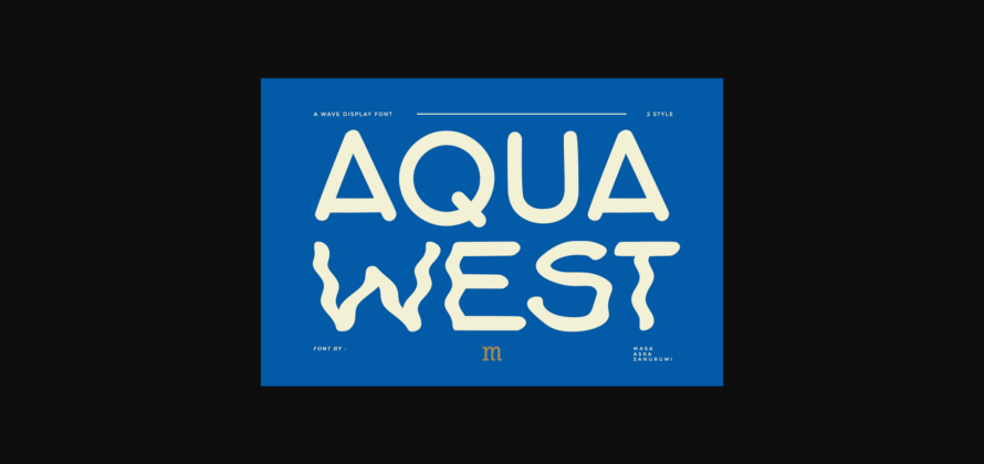 Aqua West Font Poster 1