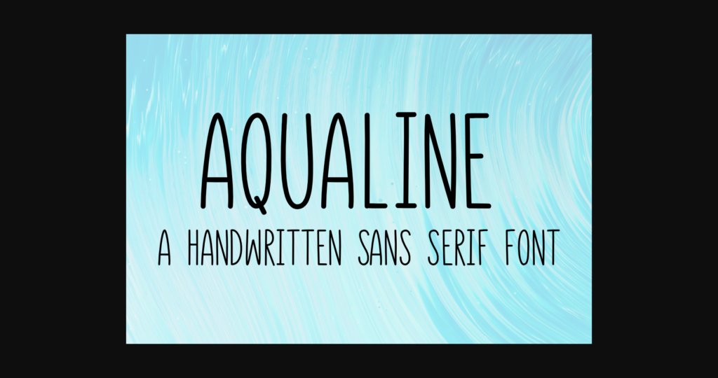 Aqualine Font Poster 3