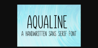 Aqualine Font Poster 1