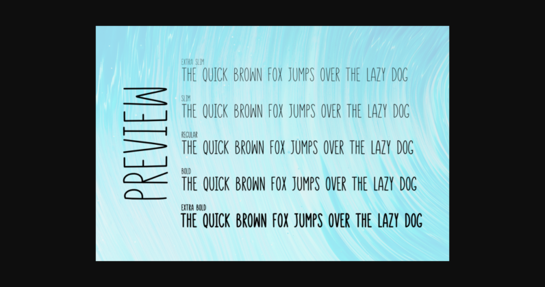 Aqualine Font Poster 2