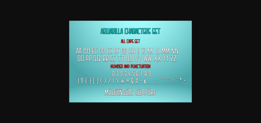 Aquarilla Font Poster 4