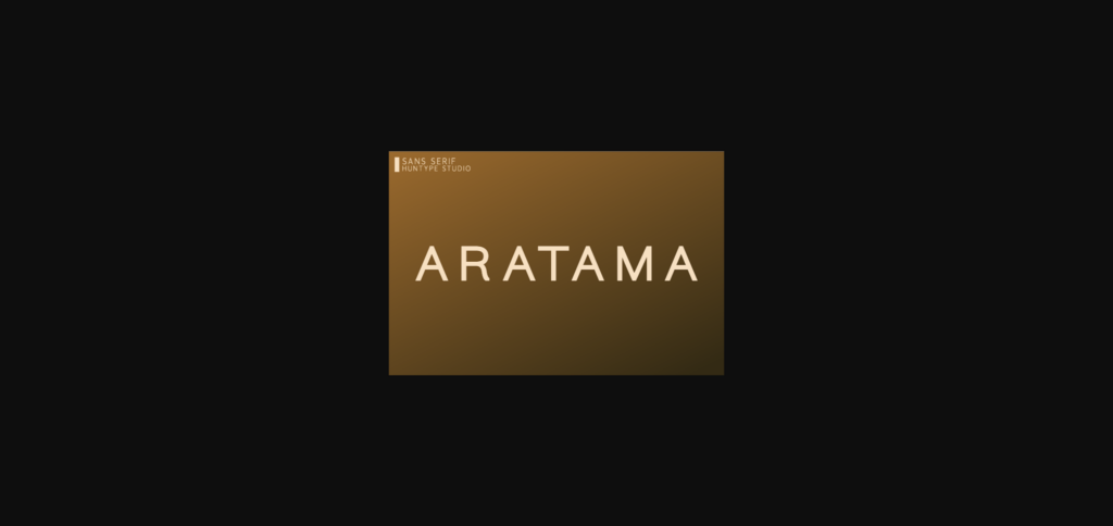 Aratama Font Poster 3