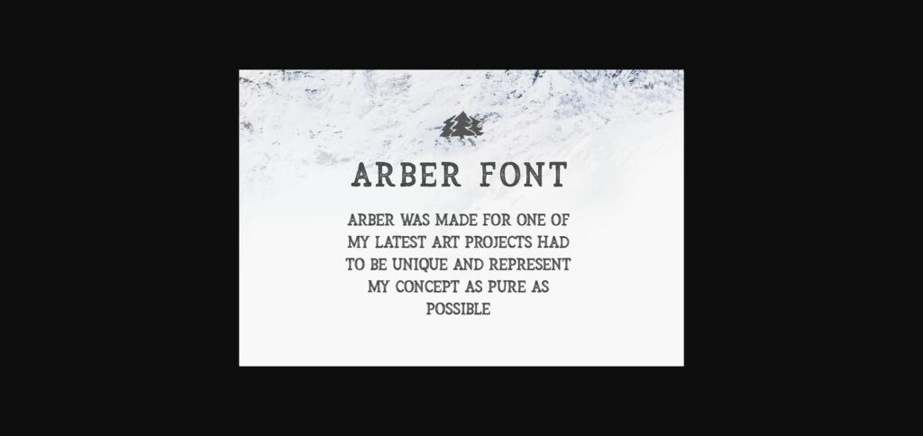 Arber Font Poster 5