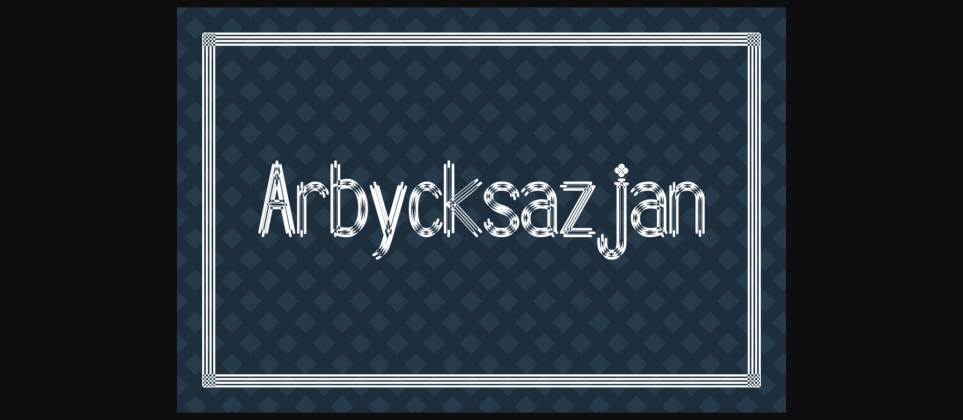 Arbycksazjan Font Poster 1