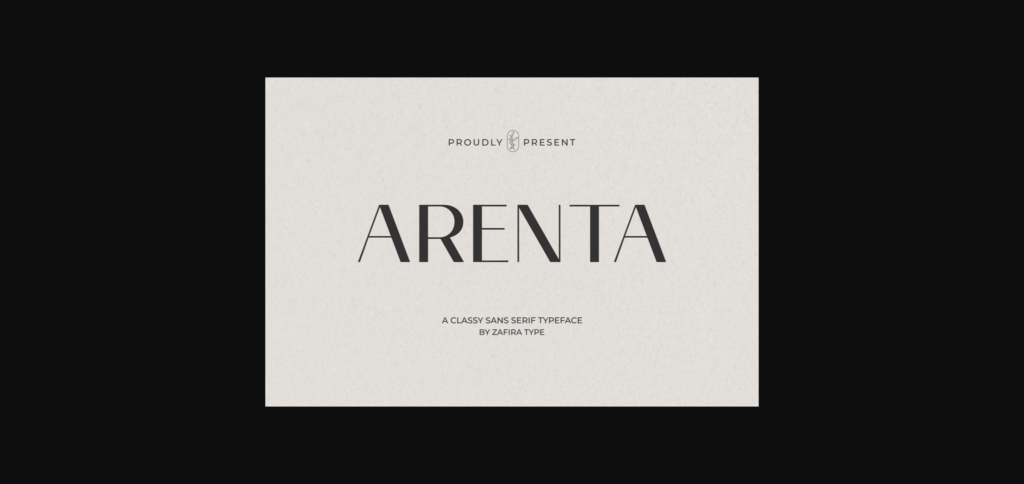 Arenta Font Poster 3