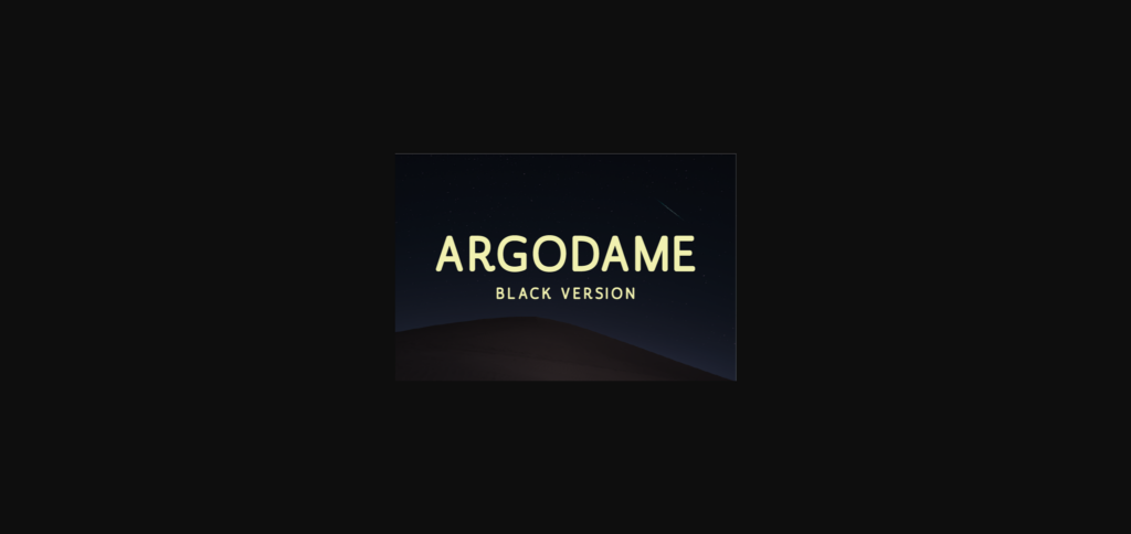 Argodame Black Font Poster 3