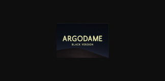 Argodame Black Font Poster 1