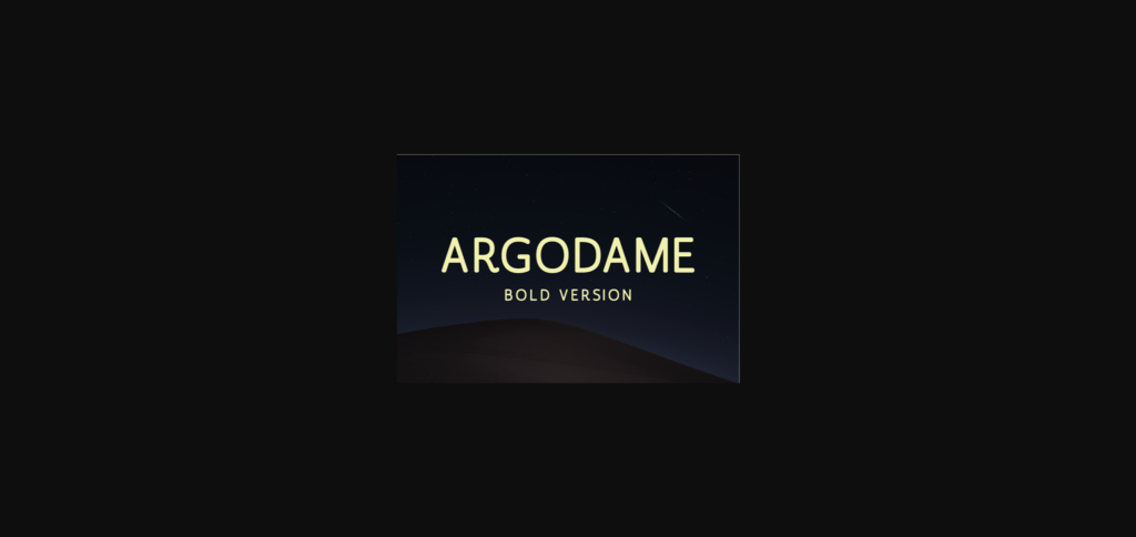 Argodame Bold Font Poster 3