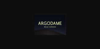 Argodame Bold Font Poster 1