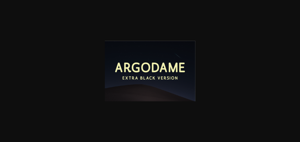 Argodame Extra Black Font Poster 3
