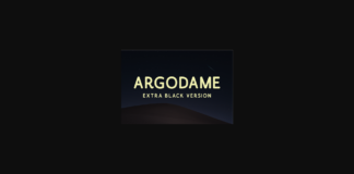 Argodame Extra Black Font Poster 1