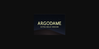 Argodame Extra Bold Font Poster 1