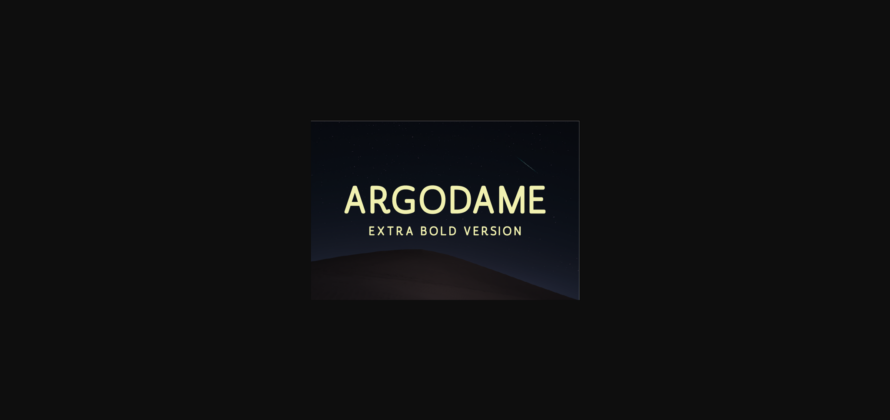 Argodame Extra Bold Font Poster 1