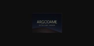 Argodame Extra Light Font Poster 1