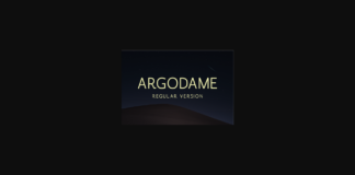 Argodame Font Poster 1