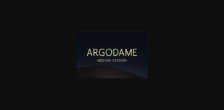 Argodame Medium Font Poster 1