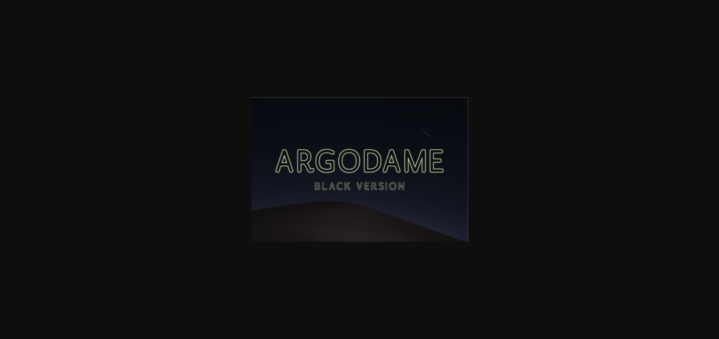 Argodame Outline Black Font Poster 1