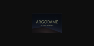 Argodame Outline Medium Font Poster 1