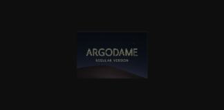Argodame Outline Regular Font Poster 1