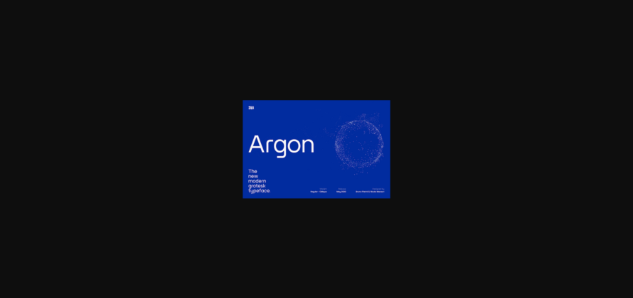 Argon Font Poster 3