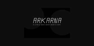 Arkarna Font Poster 1