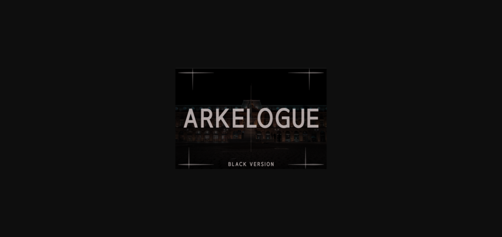 Arkelogue Black Font Poster 3