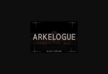 Arkelogue Black Font Poster 1