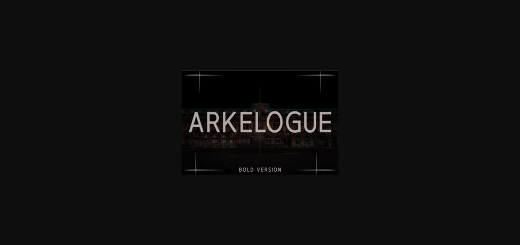 Arkelogue Bold Font Poster 3