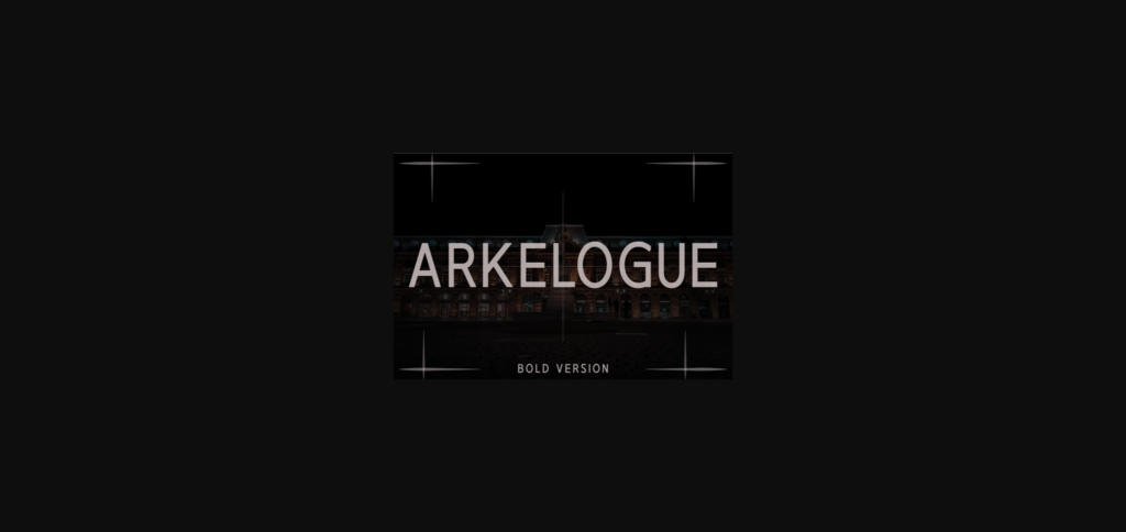 Arkelogue Bold Font Poster 1