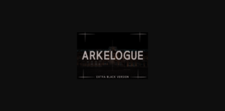Arkelogue Extra Black Font Poster 1
