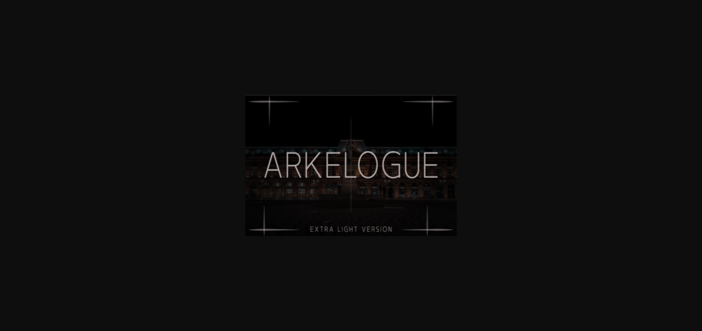 Arkelogue Extra Light Font Poster 3
