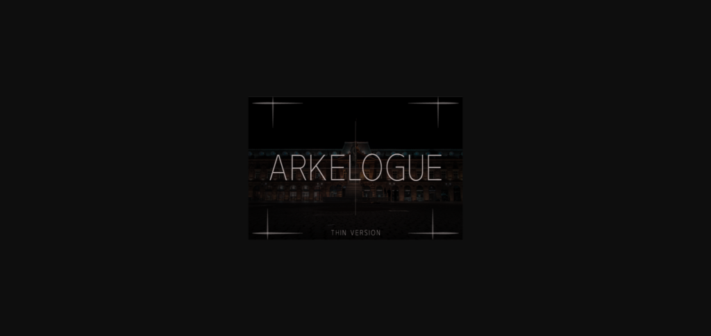 Arkelogue Thin Font Poster 3