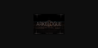 Arkelogue Thin Font Poster 1