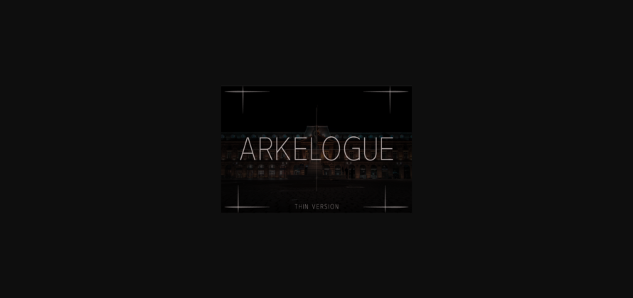 Arkelogue Thin Font Poster 1