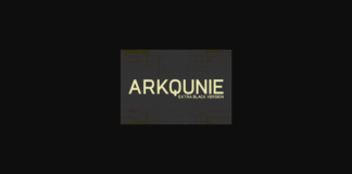 Arkqunie Extra Black Font Poster 1