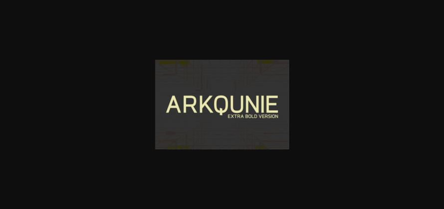 Arkqunie Extra Bold Font Poster 3