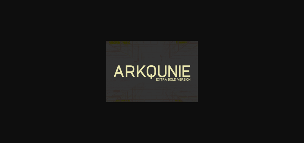 Arkqunie Extra Bold Font Poster 1