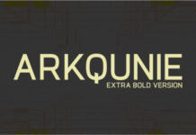 Arkqunie Extra Bold Font