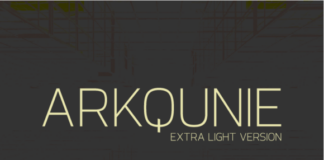 Arkqunie Extra Light Font