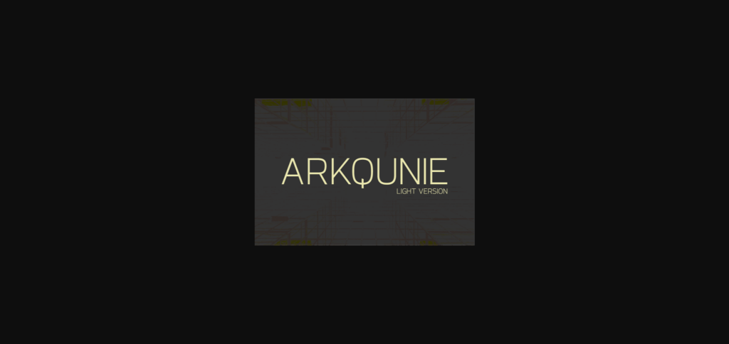Arkqunie Light Font Poster 3