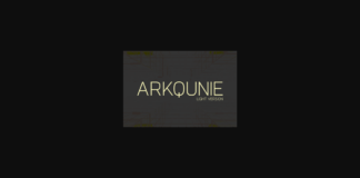 Arkqunie Light Font Poster 1