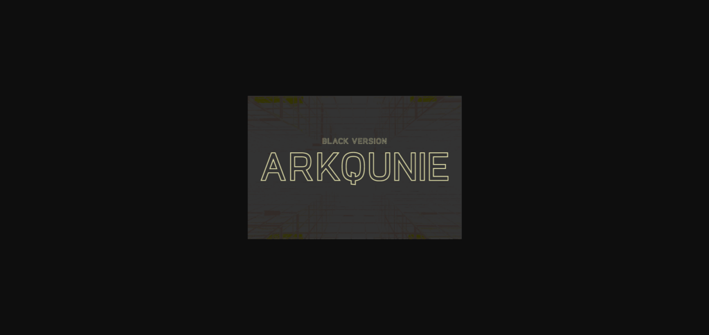 Arkqunie Outline Black Font Poster 1