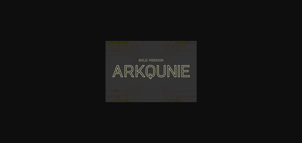 Arkqunie Outline Bold Font Poster 3