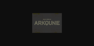 Arkqunie Outline Bold Font Poster 1