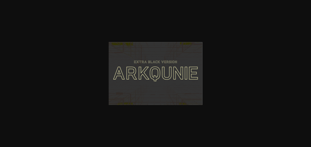 Arkqunie Outline Extra Black Font Poster 3