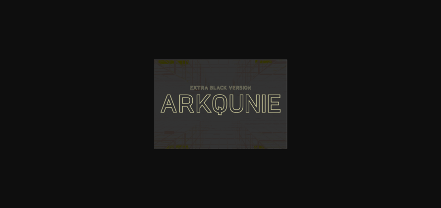 Arkqunie Outline Extra Black Font Poster 3