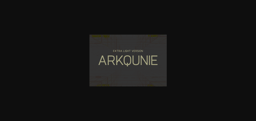 Arkqunie Outline Extra Light Font Poster 3