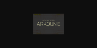 Arkqunie Outline Extra Light Font Poster 1