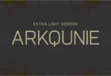 Arkqunie Outline Extra Light Font