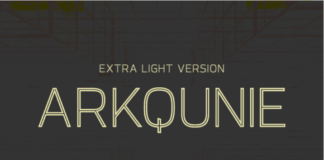 Arkqunie Outline Extra Light Font